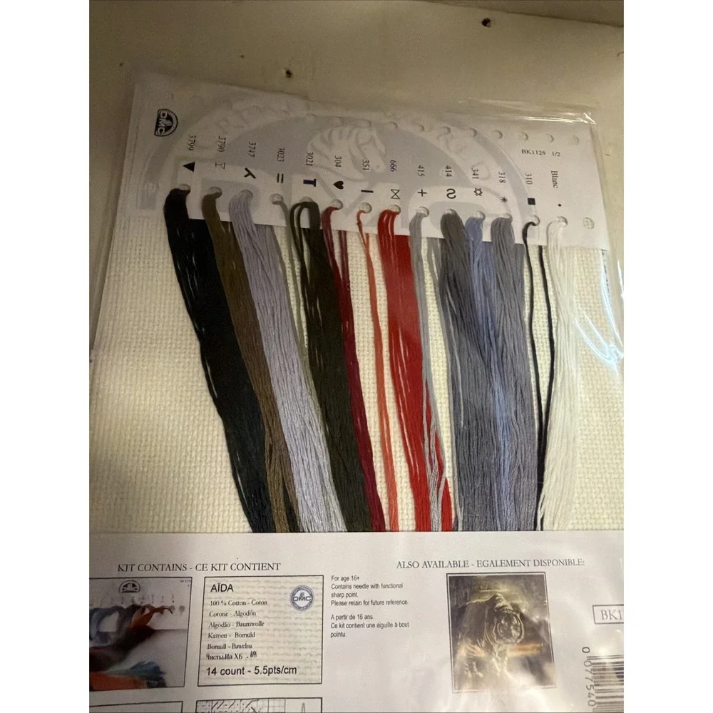 DMC Counted Cross Stitch Kit African Grey Gray Parrot RARE New Sealed